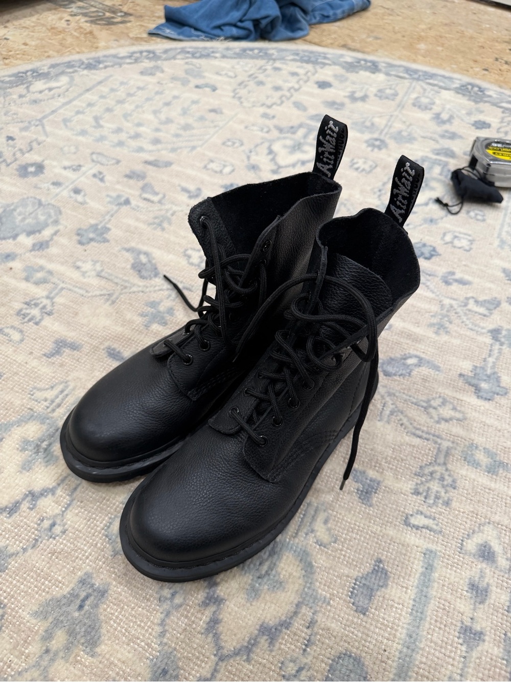 Dr. Martens Women’s Black Leather Lace-Up Boots